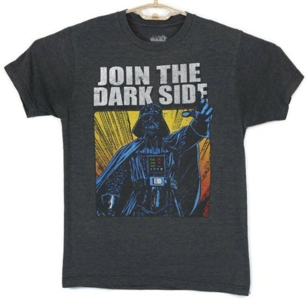 Star Wars Darth Vader Join The Dark Side‎ T-Shirt Shirt Gray S Small